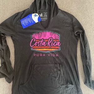 Costa Rica long sleeve tee with hoodie